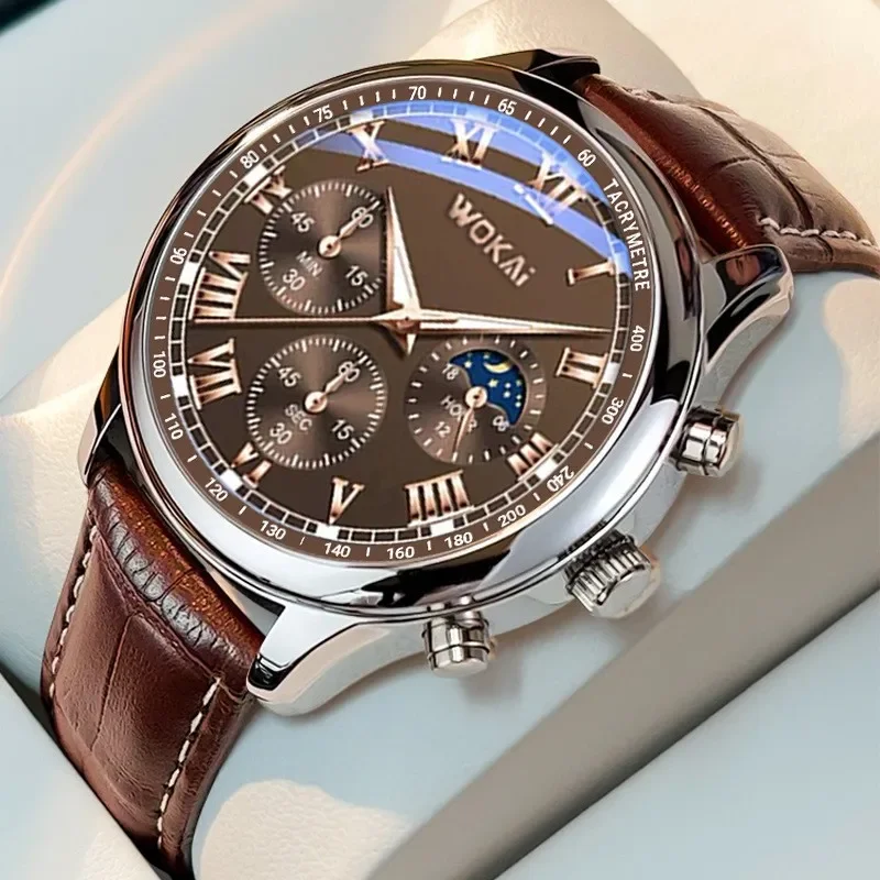 Leather Watch Band Men - Luxury Brand Watch Mens Quartz Watches