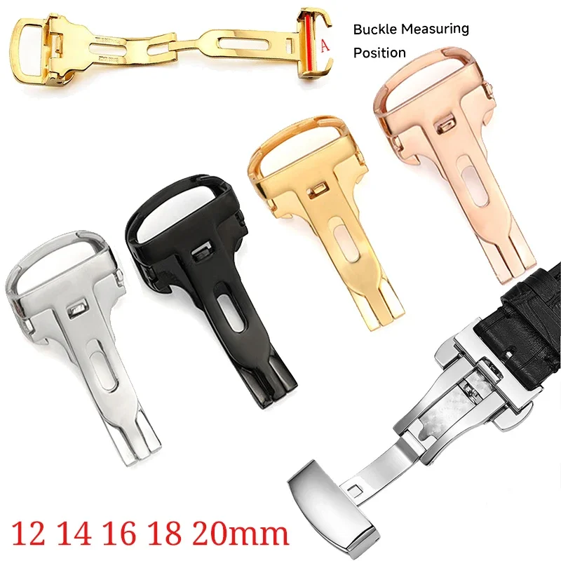 hot Watch Buckle Stainless Ste - Butterfly Clasp Deployant ulasan dan harga