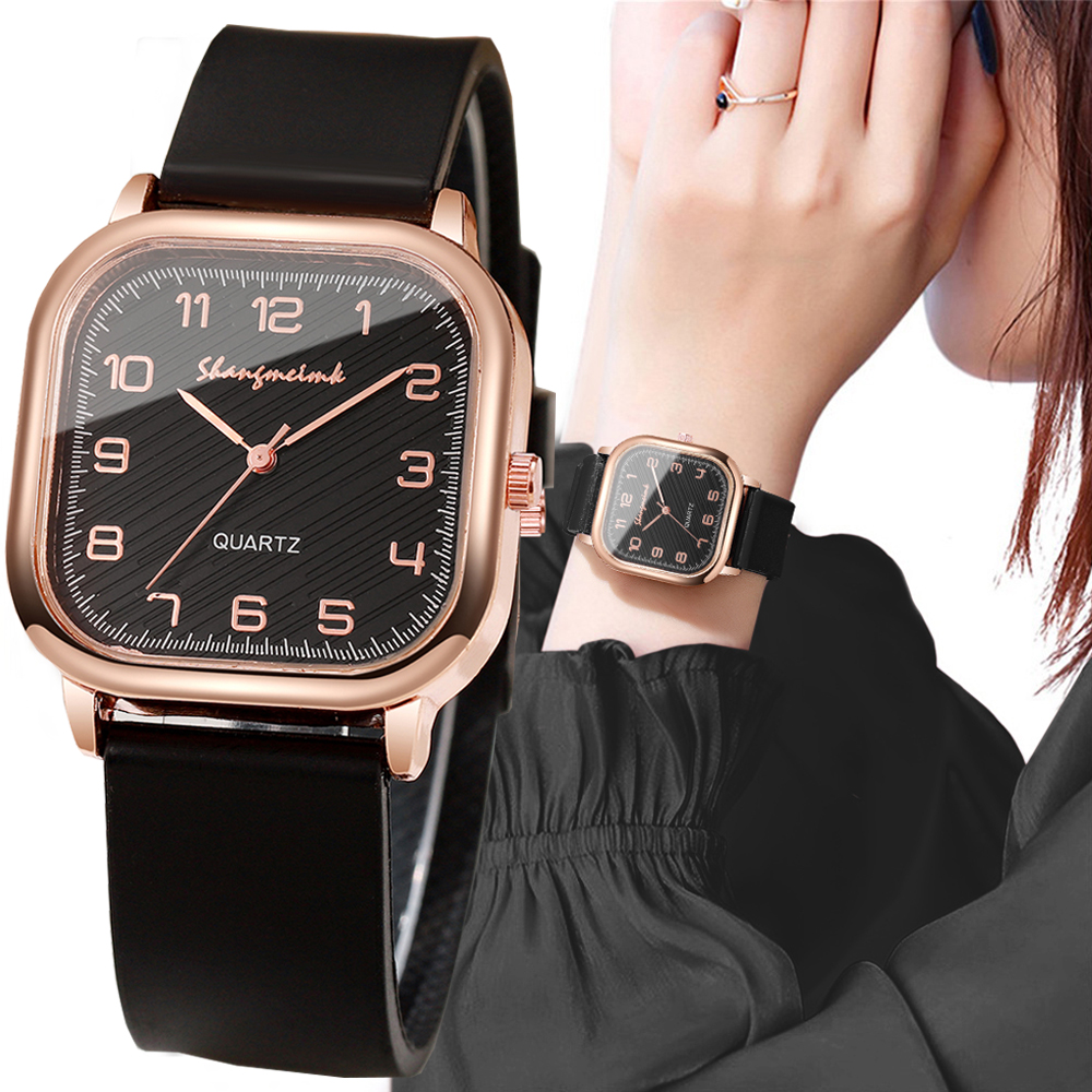 Fashion Square Women Watches C - Silicone Band Women ulasan dan harga