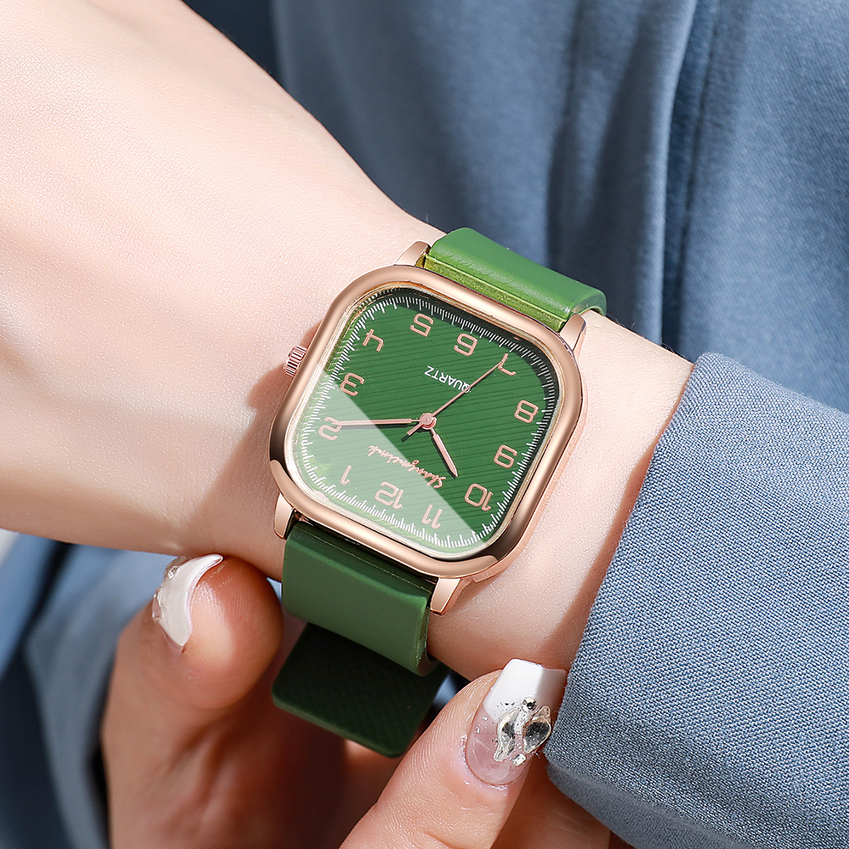 Fashion Square Women Watches C - Silicone Band Women ulasan dan harga