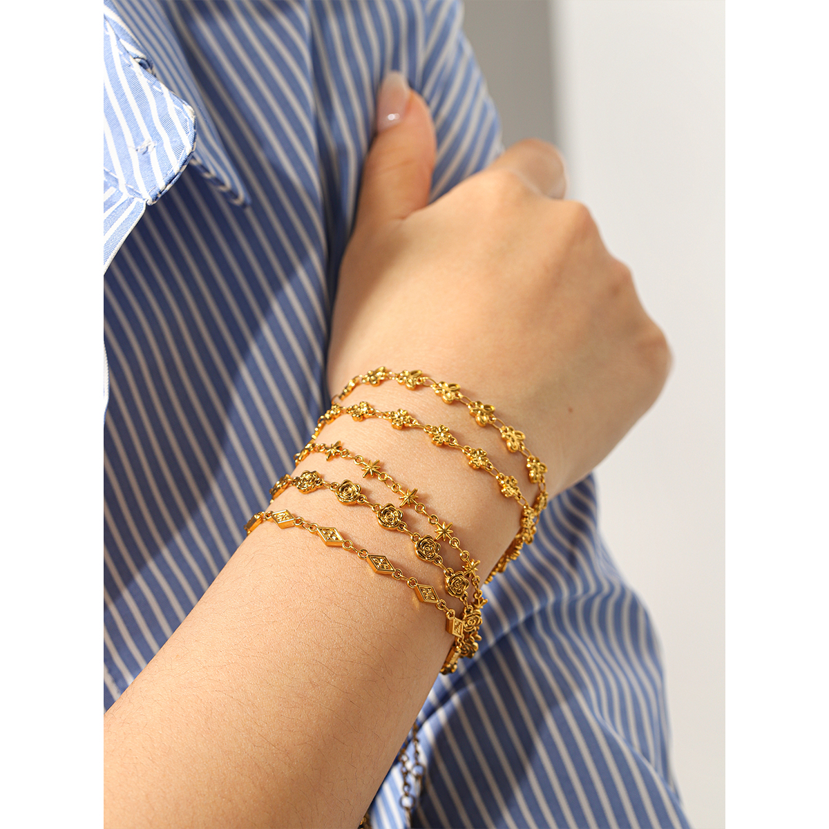 Butterfly Flower Charm Bracele - Butterfly Clasp Deployant ulasan dan harga