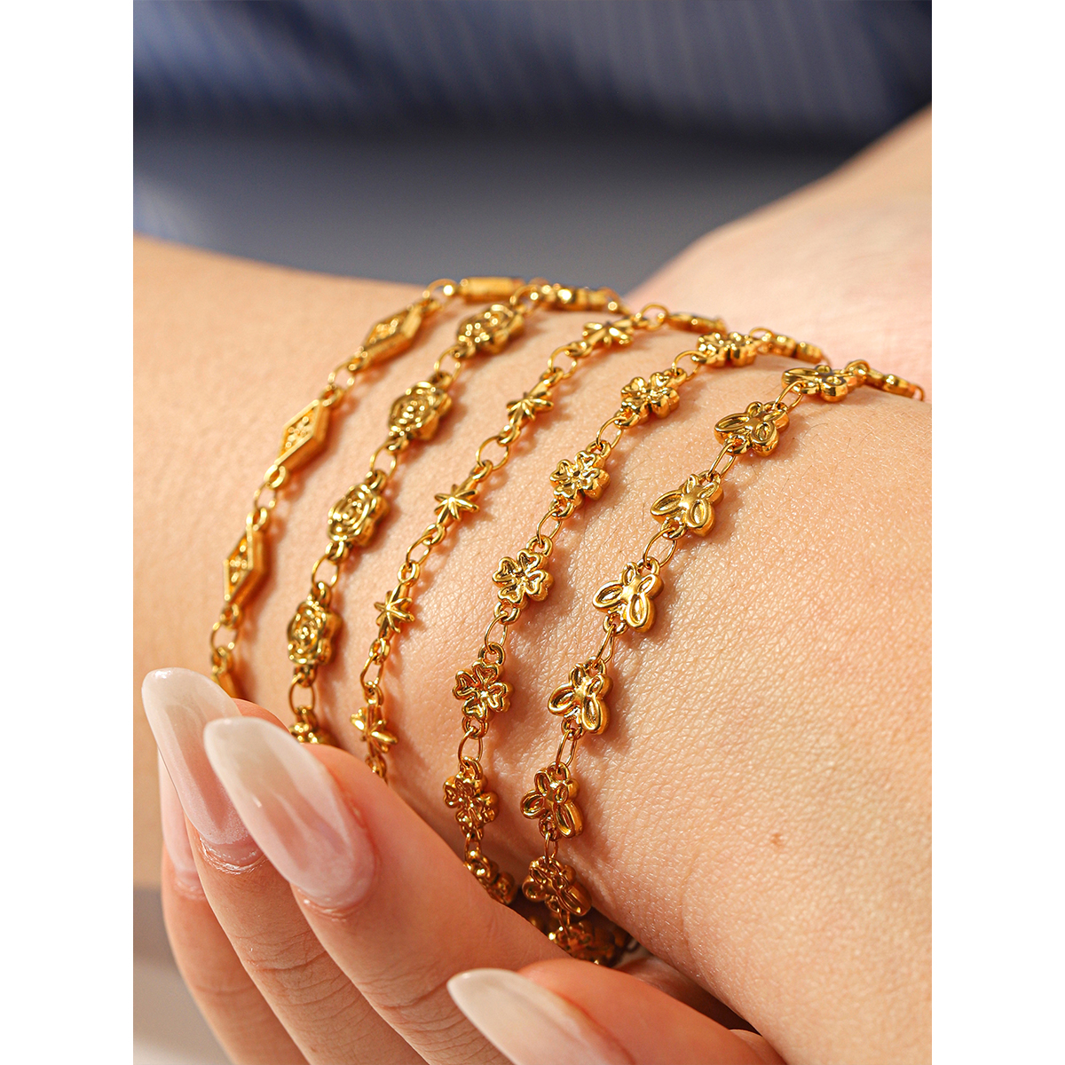 Butterfly Flower Charm Bracele - Butterfly Clasp Deployant ulasan dan harga