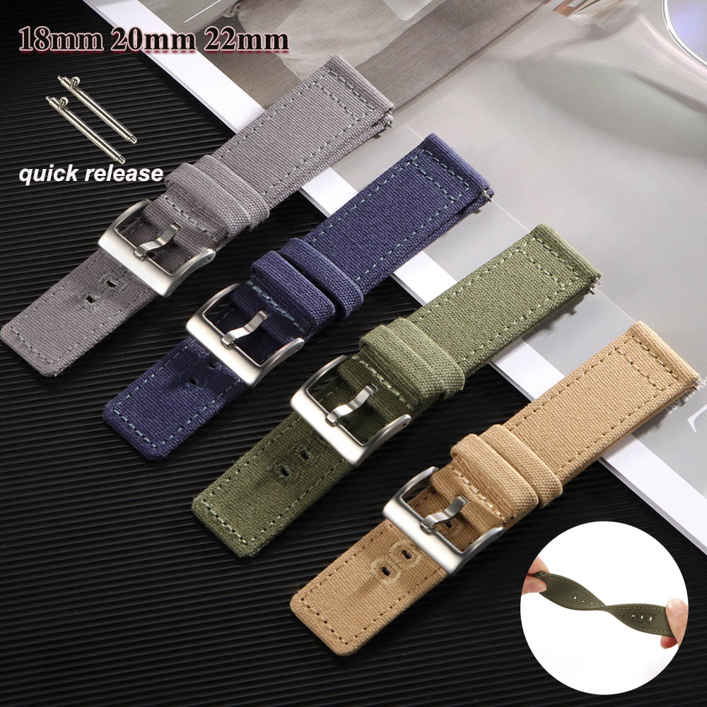 Nylon Woven Canvas Watch Band  - Perlon Strap Woven ulasan dan harga