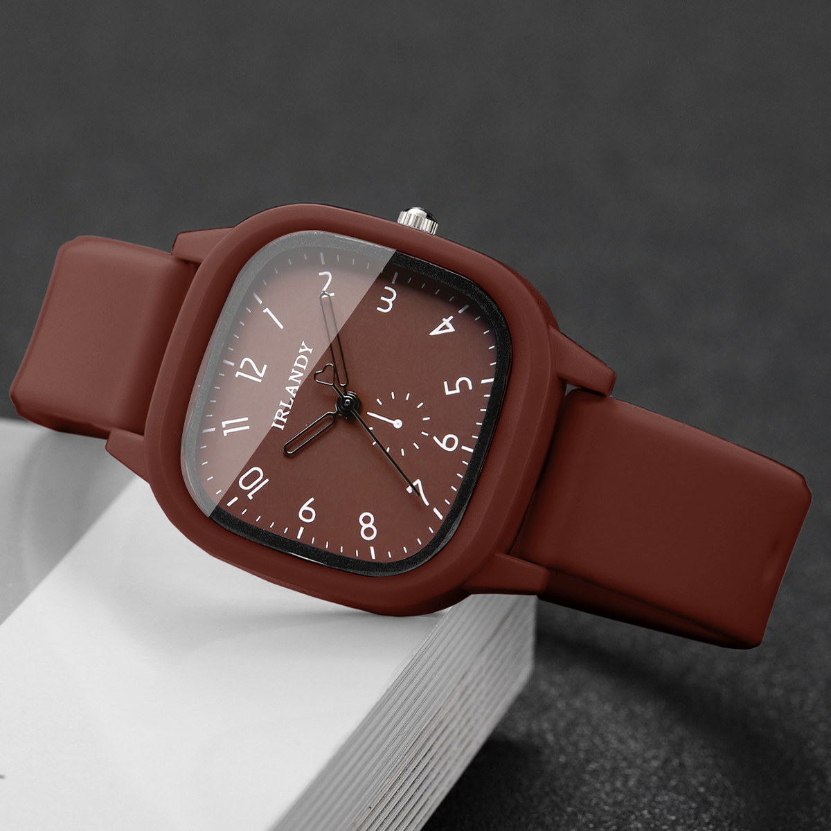 2PCS/Set Fashion Square Arabic - Silicone Band Women ulasan dan harga