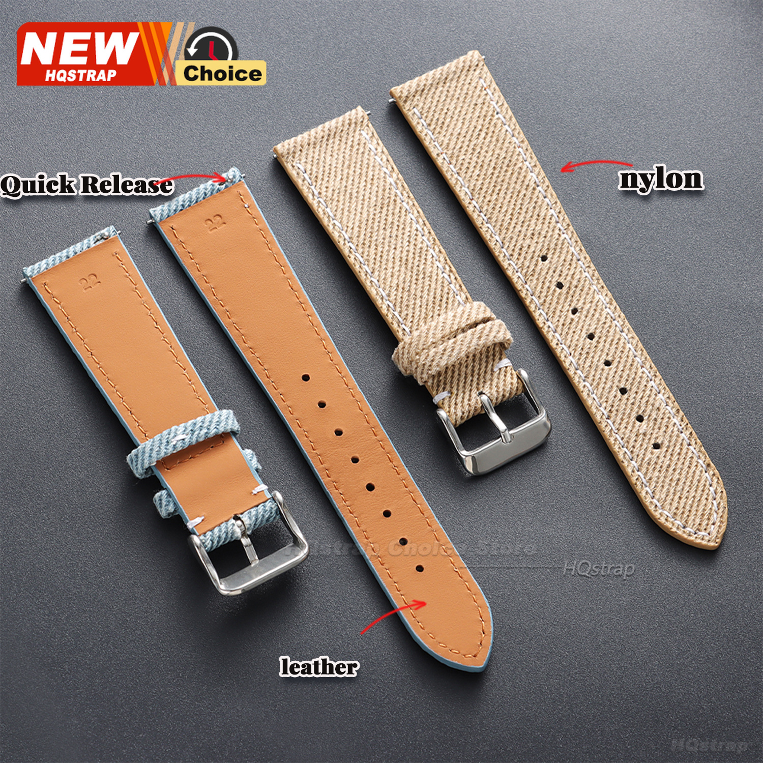Nylon Denim Fabric Watch Strap - Canvas Strap Watch ulasan dan harga