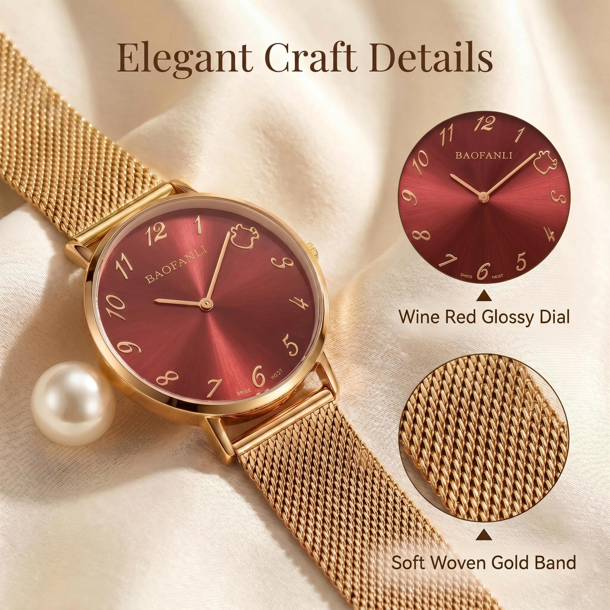 BAOFANLI Women's Quartz Watch, - Mesh Strap Metal ulasan dan harga