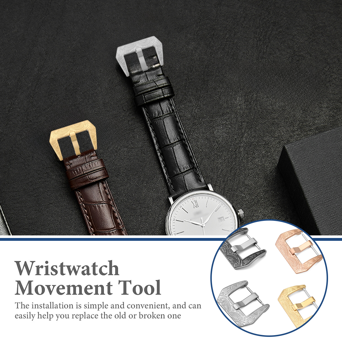 18mm 20mm 22mm Vintage Metal W - Leather Watch Band Men ulasan dan harga