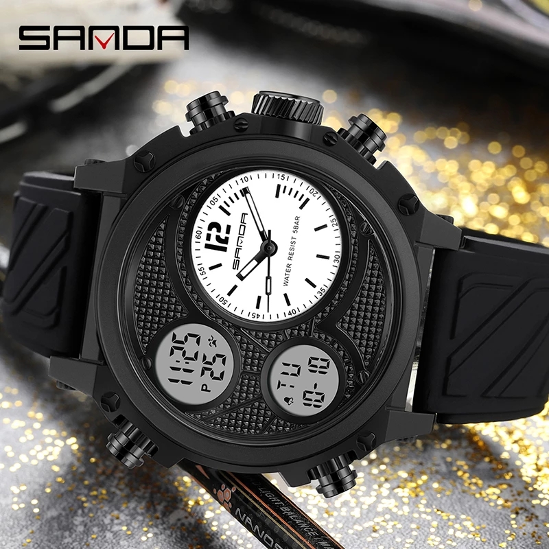 SANDA 3002 Brand Men's Dual Ti - Tropic Strap Vintage ulasan dan harga