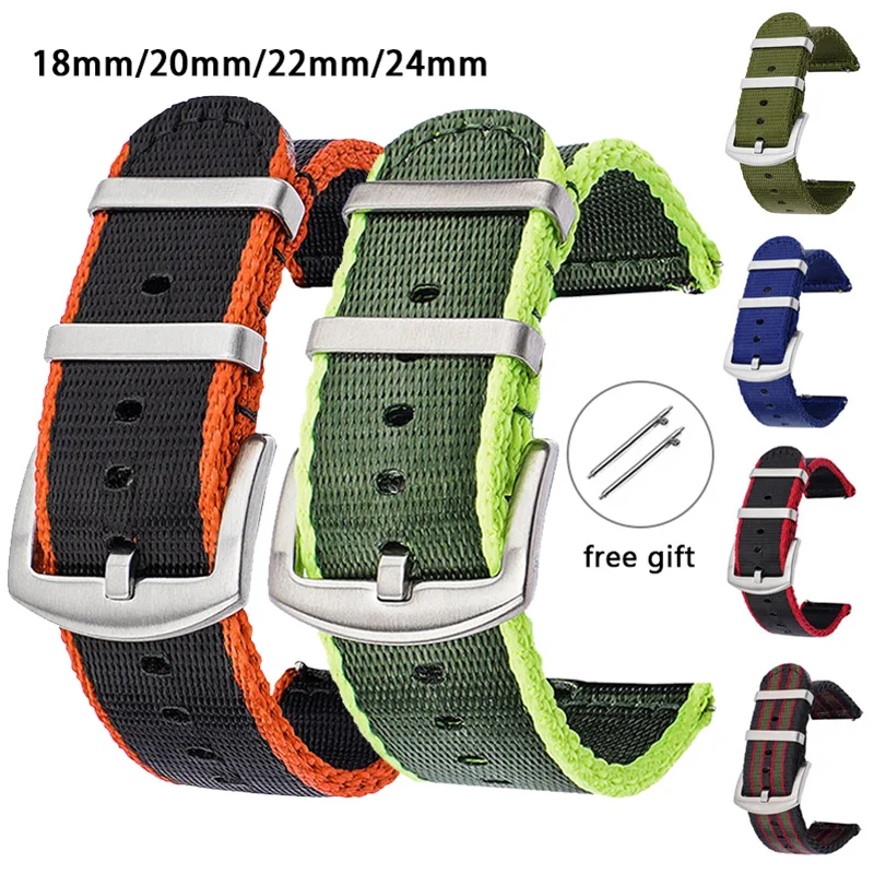 18/20/22/24mm Nylon Strap Men  - Canvas Strap Watch ulasan dan harga
