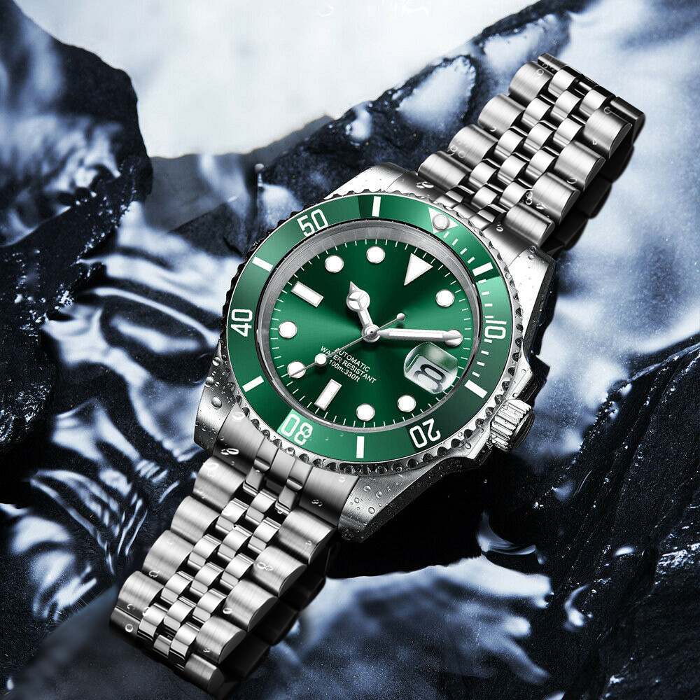 DIY Logo 40MM Dive Watch NH35  - Stainless Bracelet Diver ulasan dan harga