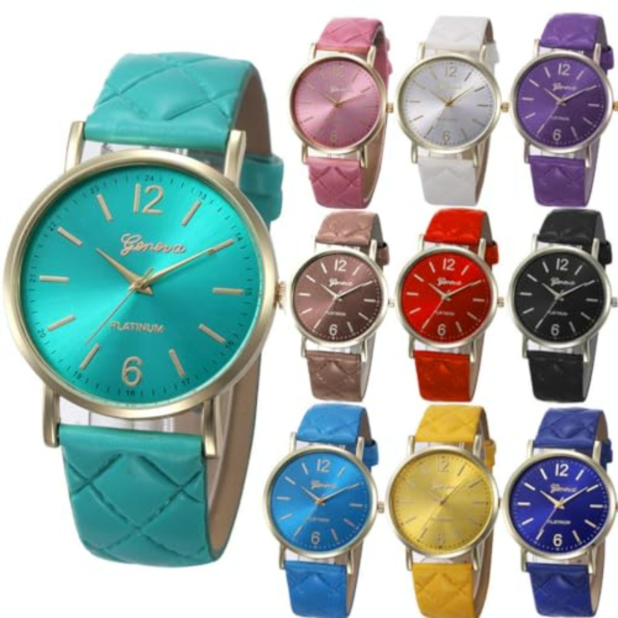 10 Pack Women Men Unisex Plati - Leather Watch Band Men ulasan dan harga