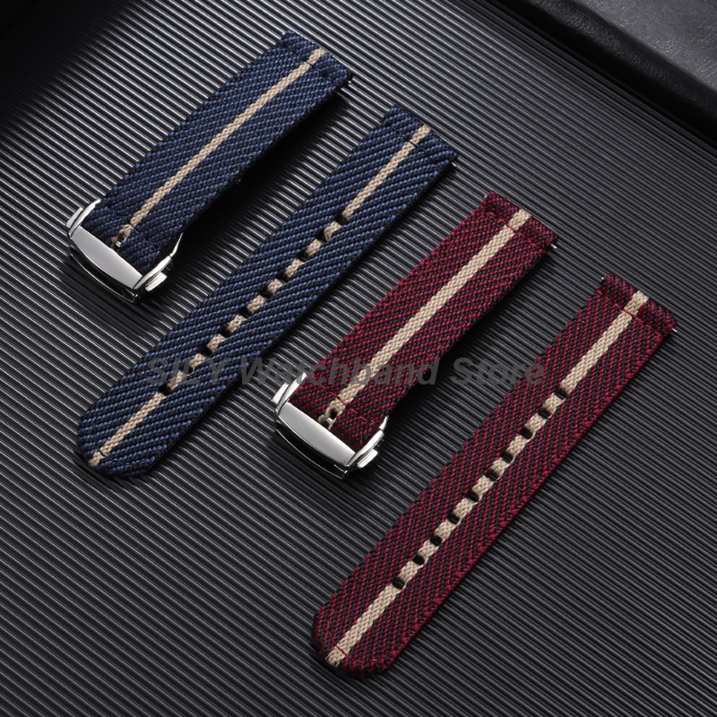 Woven Canvas Fabric Watch Band - Canvas Strap Watch ulasan dan harga