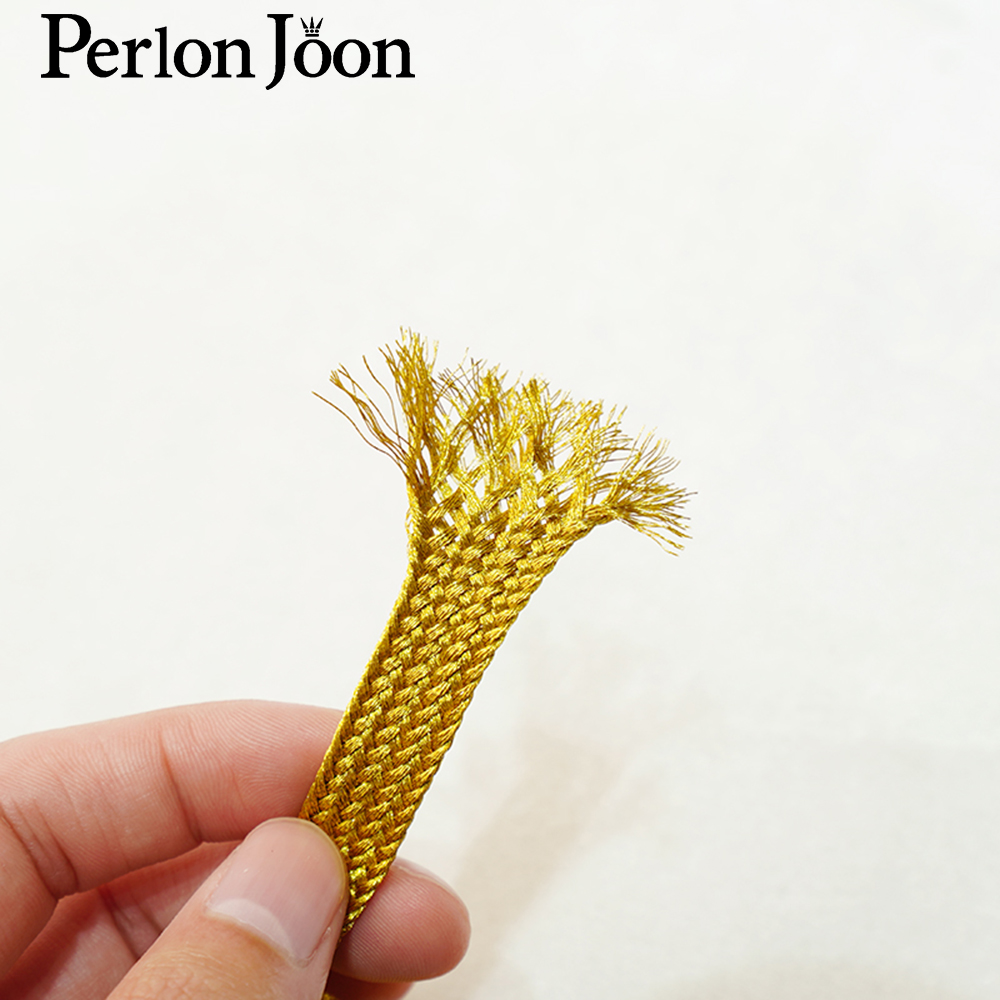 10yards Gold  thread strap web - Perlon Strap Woven ulasan dan harga