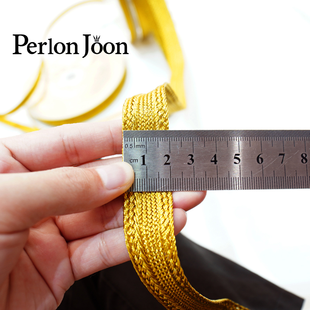 10yards Gold  thread strap web - Perlon Strap Woven ulasan dan harga