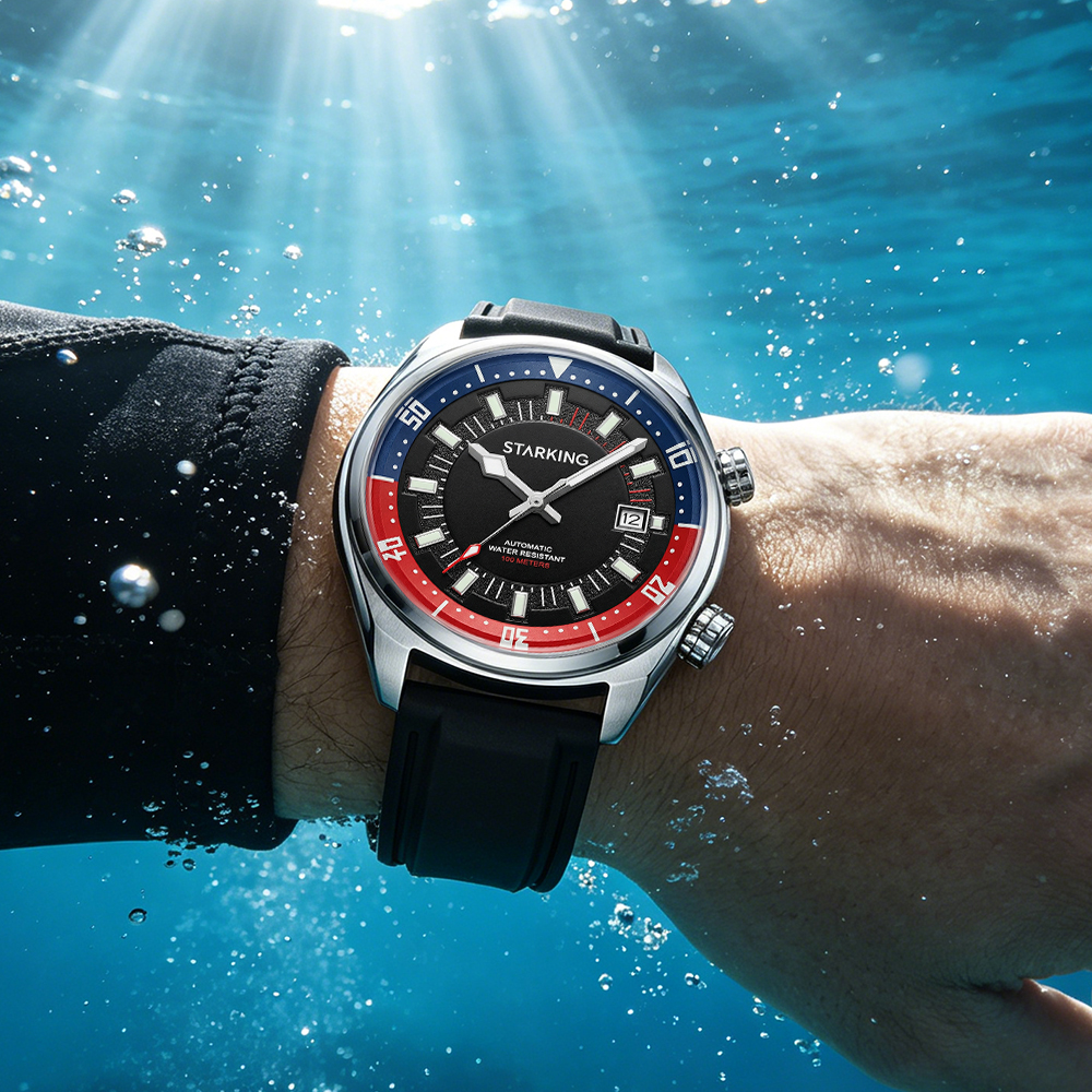 STARKING Men's Automatic 8215  - Rubber Strap Diver ulasan dan harga