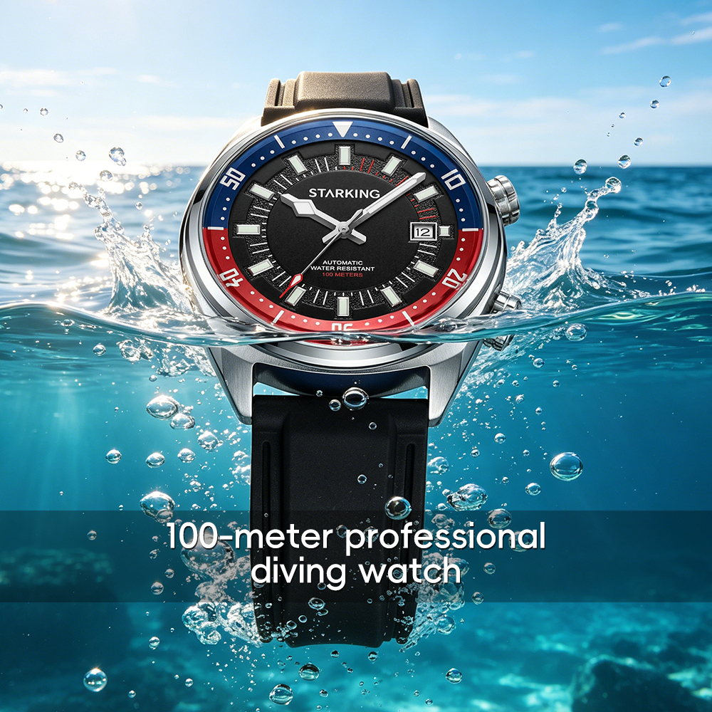 STARKING Men's Automatic 8215  - Rubber Strap Diver ulasan dan harga