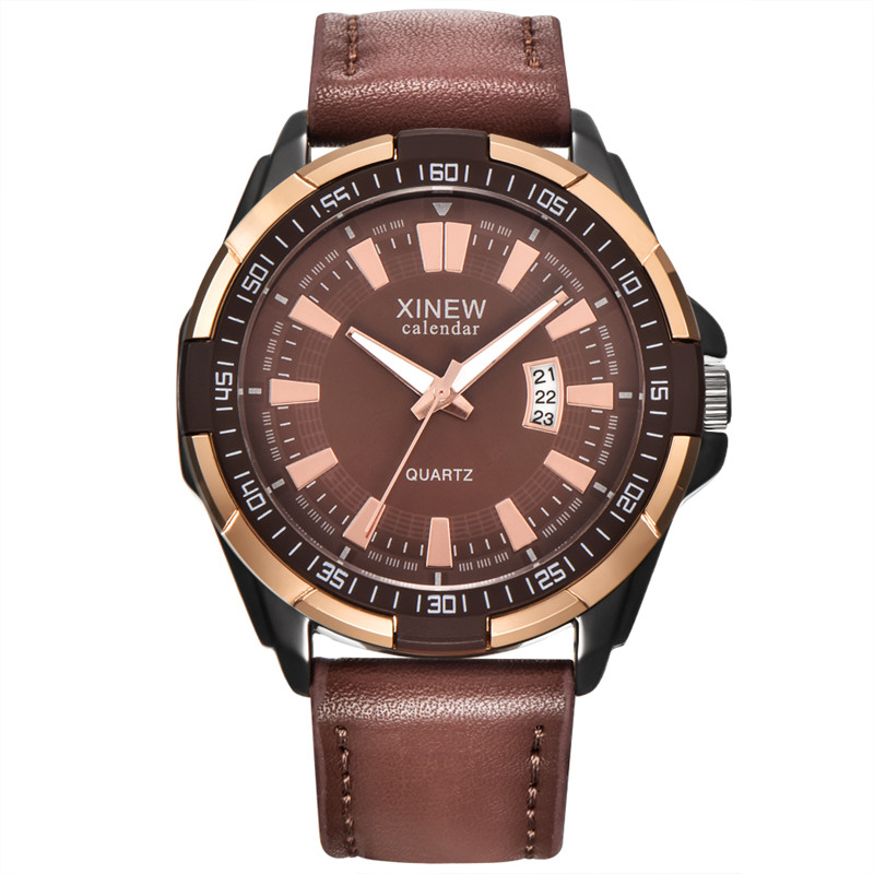 Men XINEW Brand Watches Studen - Leather Watch Band Men ulasan dan harga
