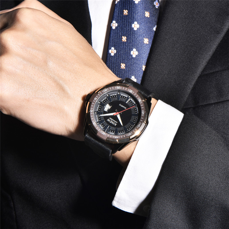 Men XINEW Brand Watches Studen - Leather Watch Band Men ulasan dan harga