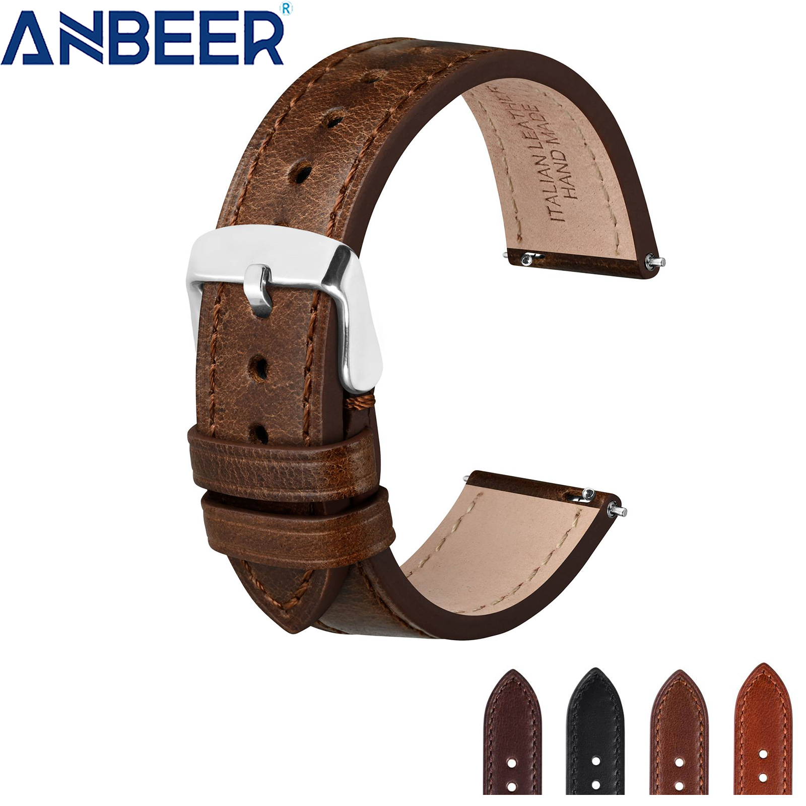 ANBEER Classic Leather Watch S - Leather Strap Quick Release ulasan dan harga