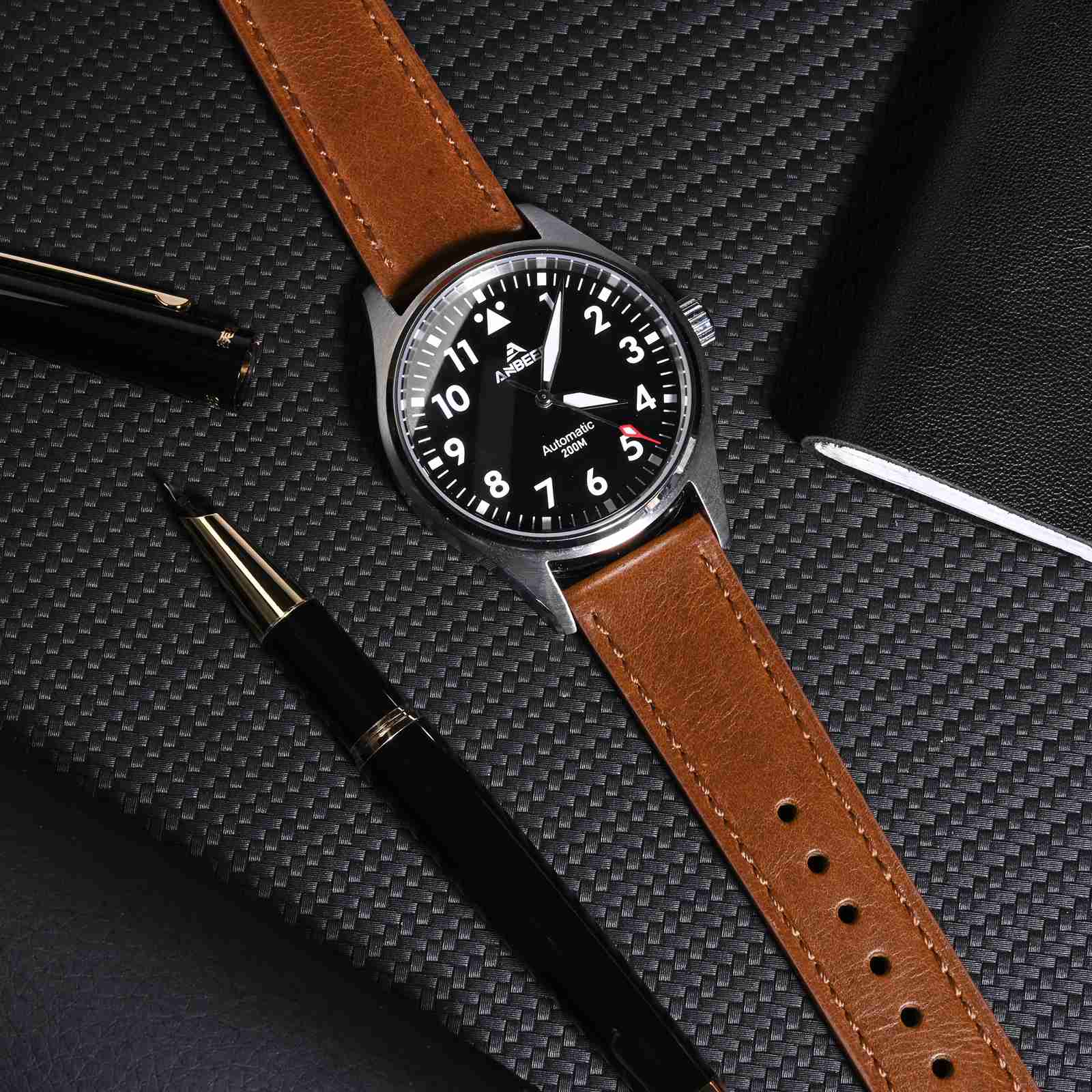 ANBEER Classic Leather Watch S - Leather Strap Quick Release ulasan dan harga