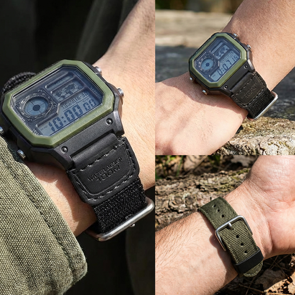 18mm Nylon Strap for Casio AE1 - Canvas Strap Watch ulasan dan harga