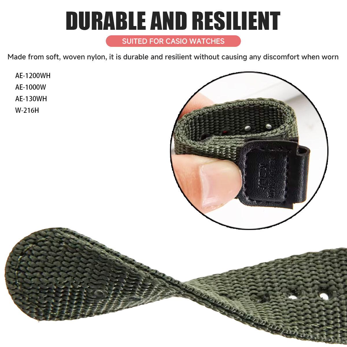 18mm Nylon Strap for Casio AE1 - Canvas Strap Watch ulasan dan harga