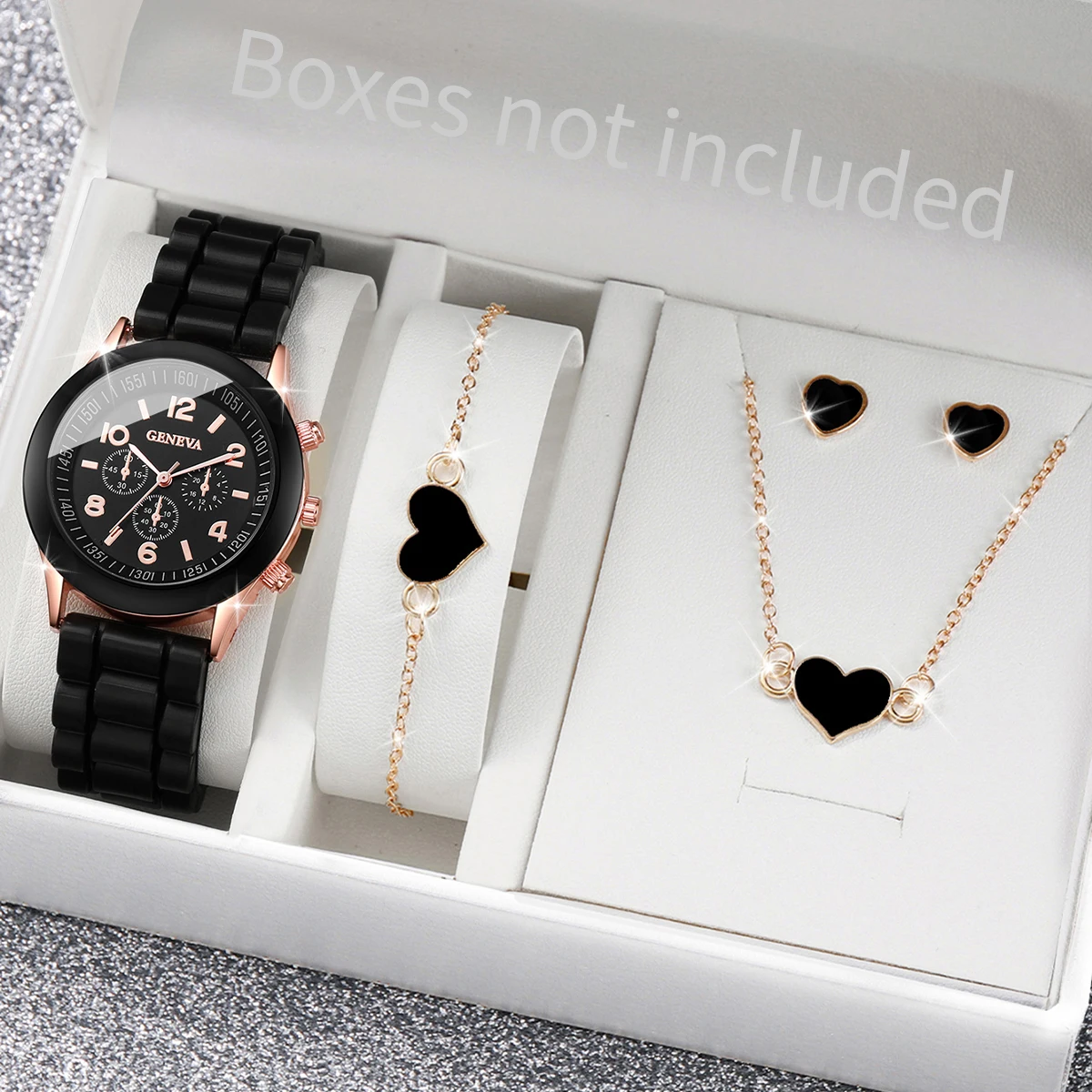 5/6PCS Fashion Women Watches C - Silicone Band Women ulasan dan harga