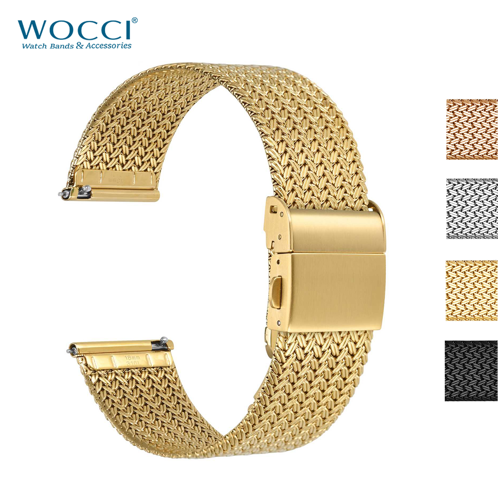 WOCCI Metal Watch Bands 316L S - Mesh Strap Metal ulasan dan harga