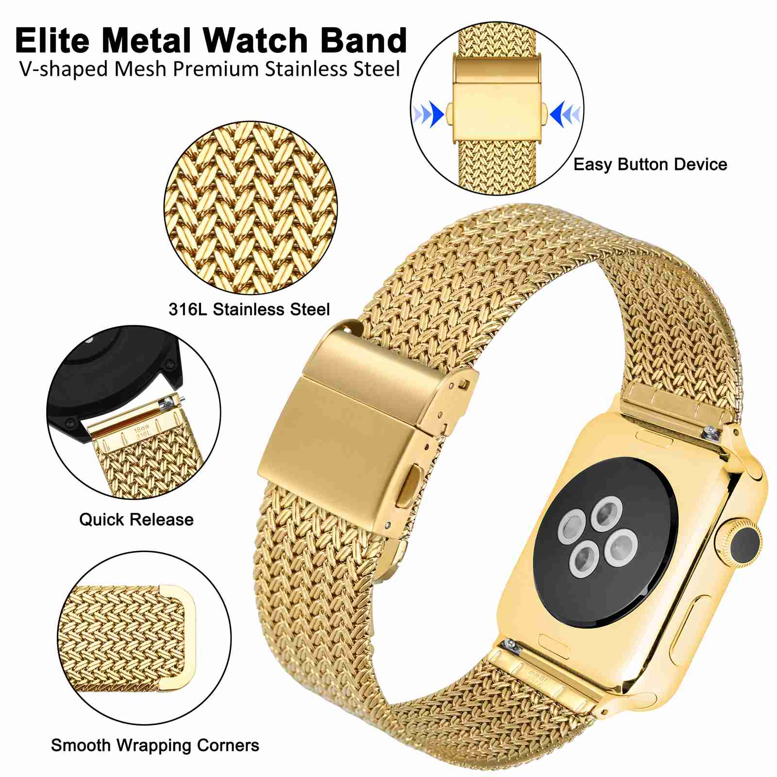 WOCCI Metal Watch Bands 316L S - Mesh Strap Metal ulasan dan harga