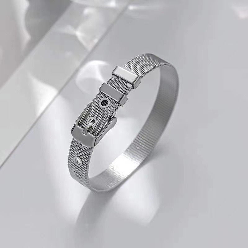1pc 8mm Titanium Steel Mesh Br - Mesh Strap Metal ulasan dan harga