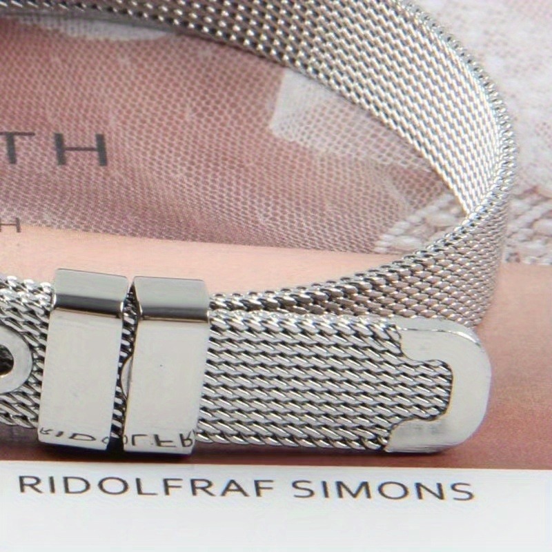 1pc 8mm Titanium Steel Mesh Br - Mesh Strap Metal ulasan dan harga