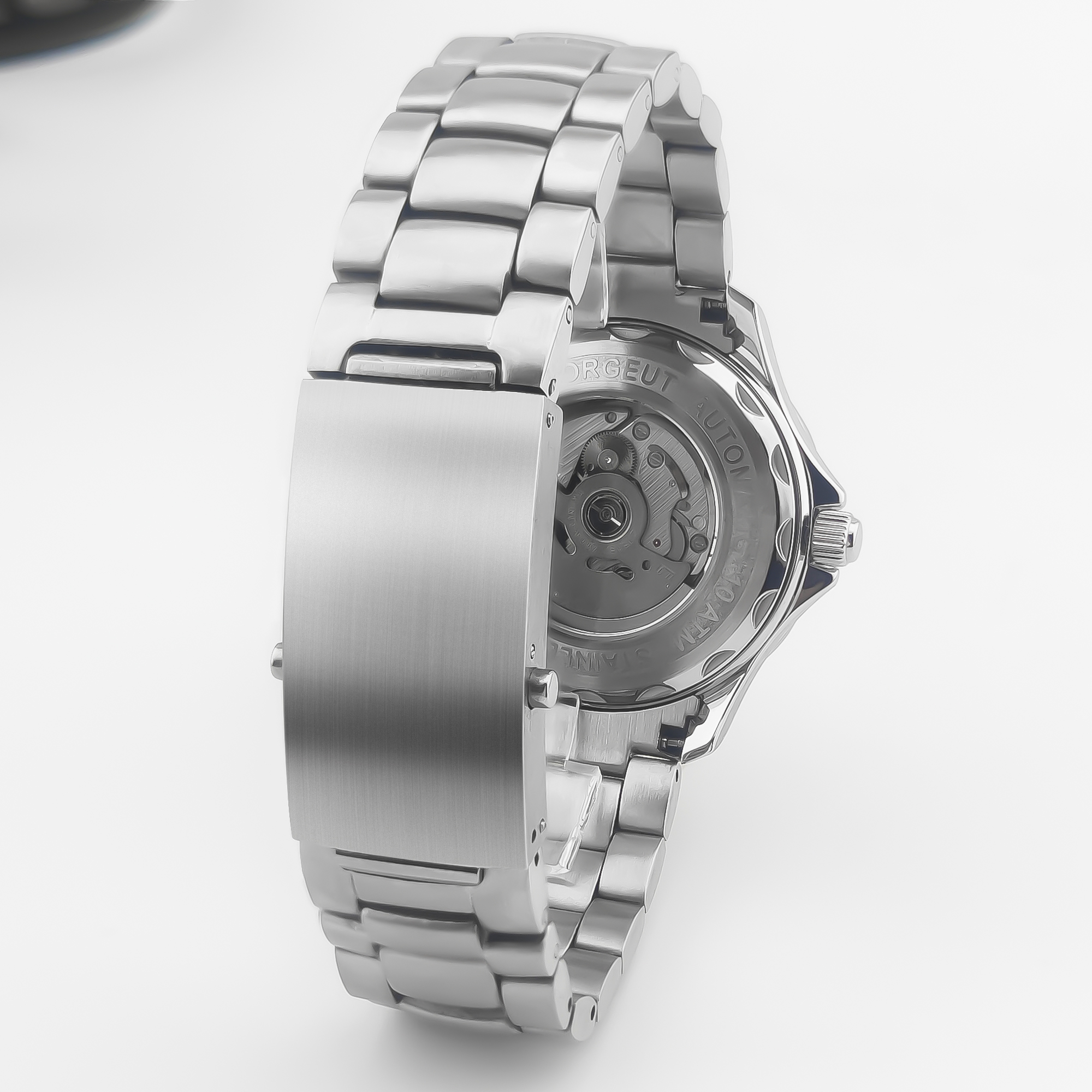 CUSTOM Logo Sapphire Glass Aut - Stainless Bracelet Diver ulasan dan harga